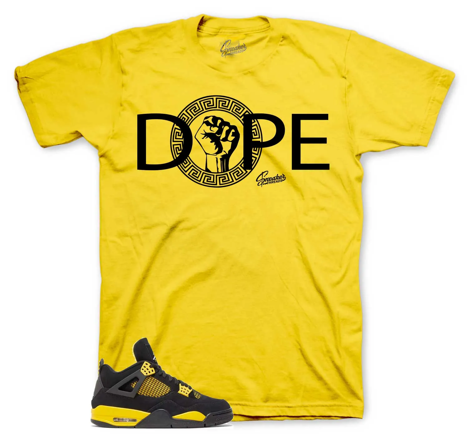 Retro 4 Yellow Thunder Shirt - DPE Hands - Yellow