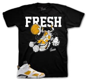 Retro 6 Yellow Ochre Fly Kicks Shirt