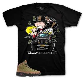 Retro 9 Beef And Broccoli Shirt - Always Business - Black