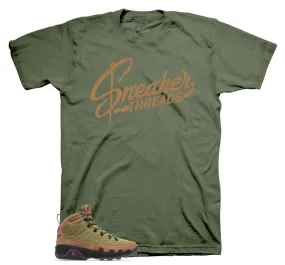 Retro 9 Beef And Broccoli Shirt - ST Logo - Military Green