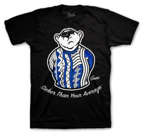 Retro 9 Racer Blue Shirt - Big Bear - Black