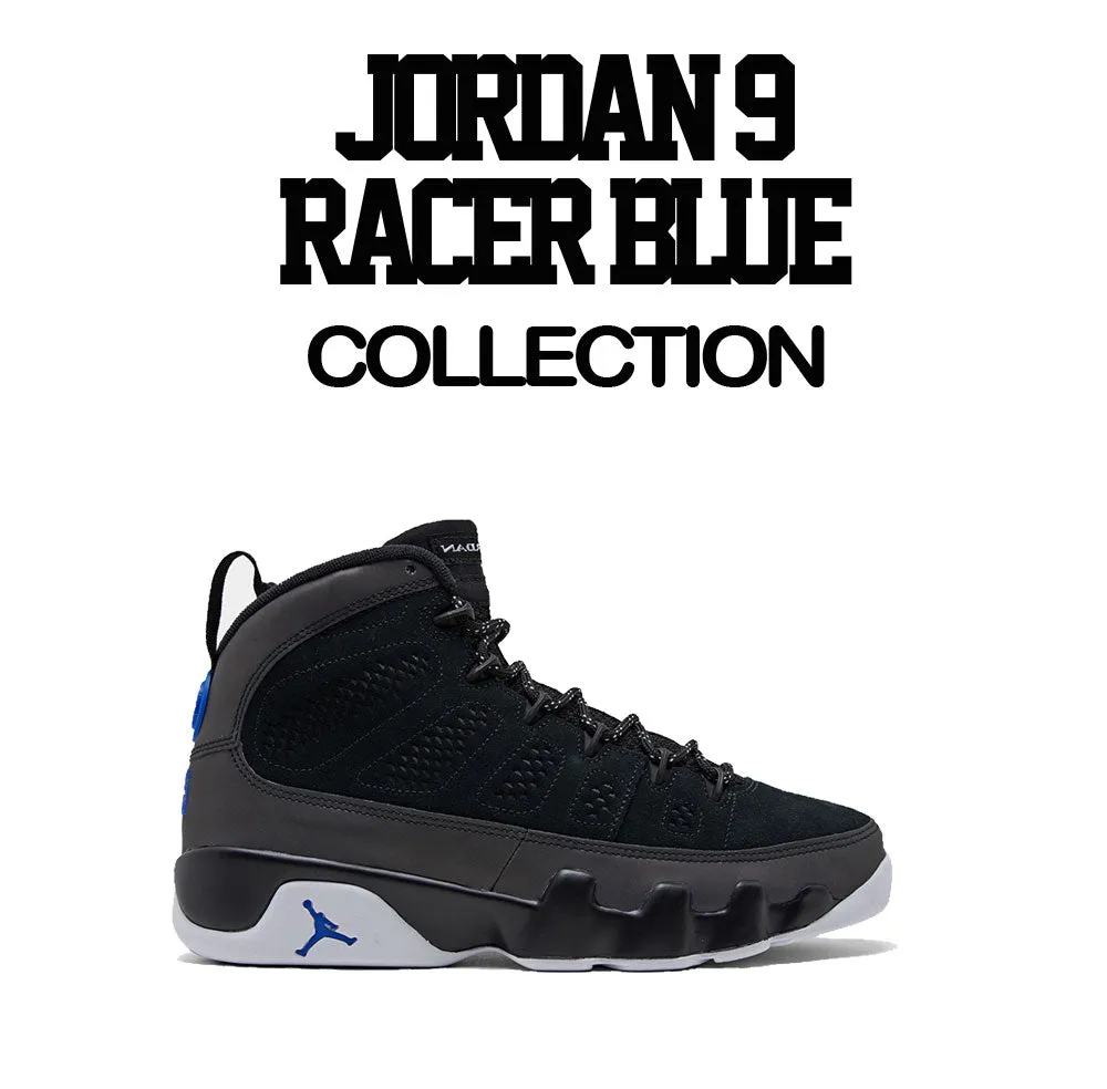 Retro 9 Racer Blue Shirt - Big Bear - Black