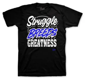 Retro 9 Racer Blue Shirt - Struggle Breeds - Black