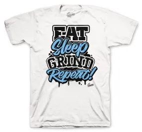 Retro 9 University Blue Shirt - Repeat - White