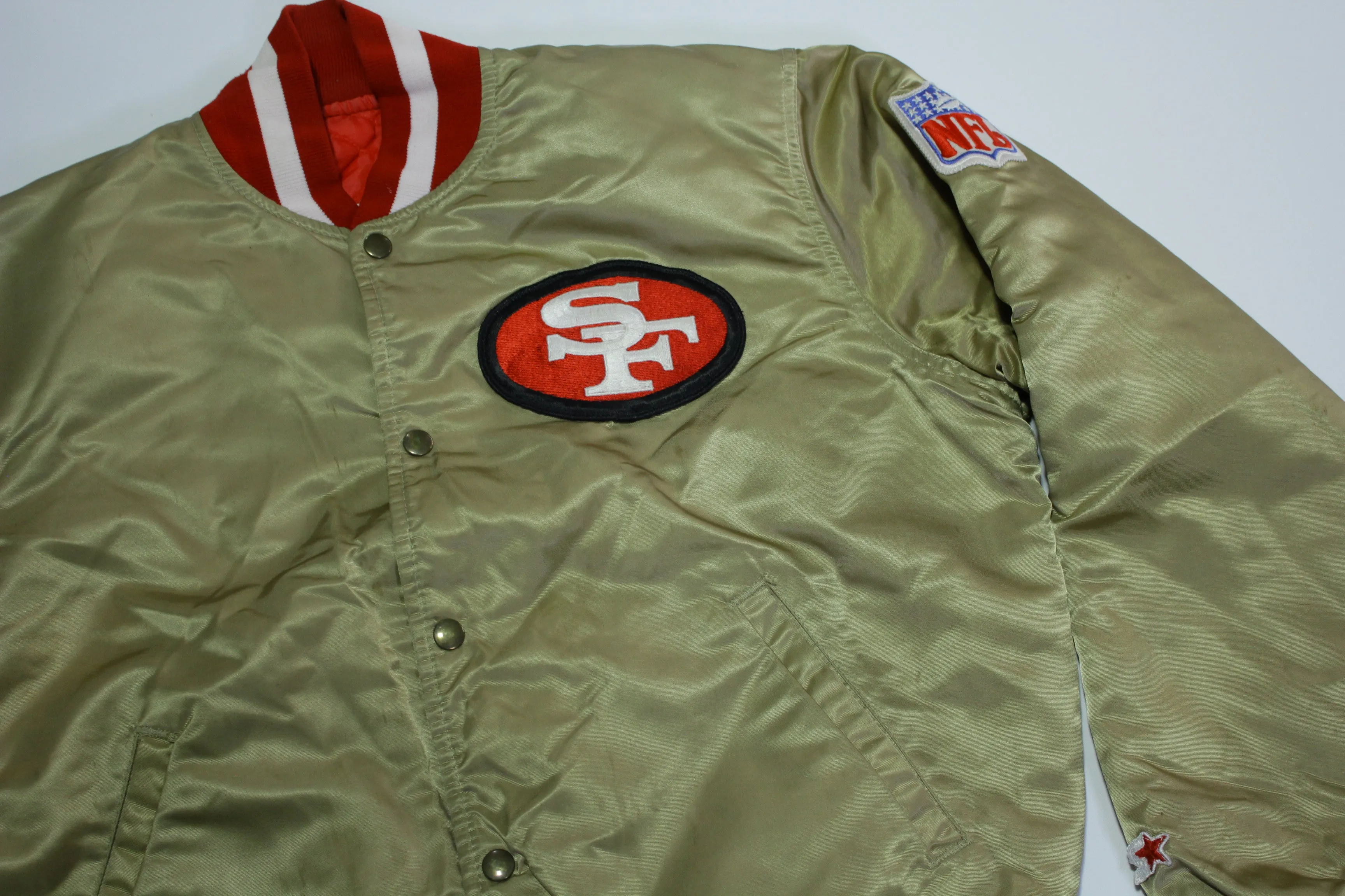 San Francisco 49ers Vintage 80's Satin Starter Made in USA Quilt Lined NFL Jacket