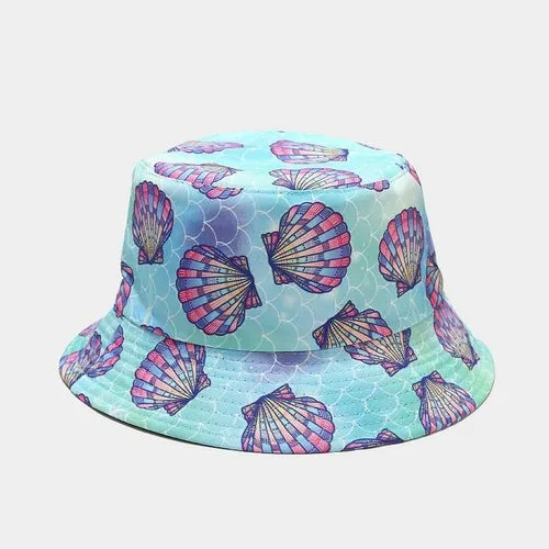 Sea Animal Print Double-sided Fisherman Cap