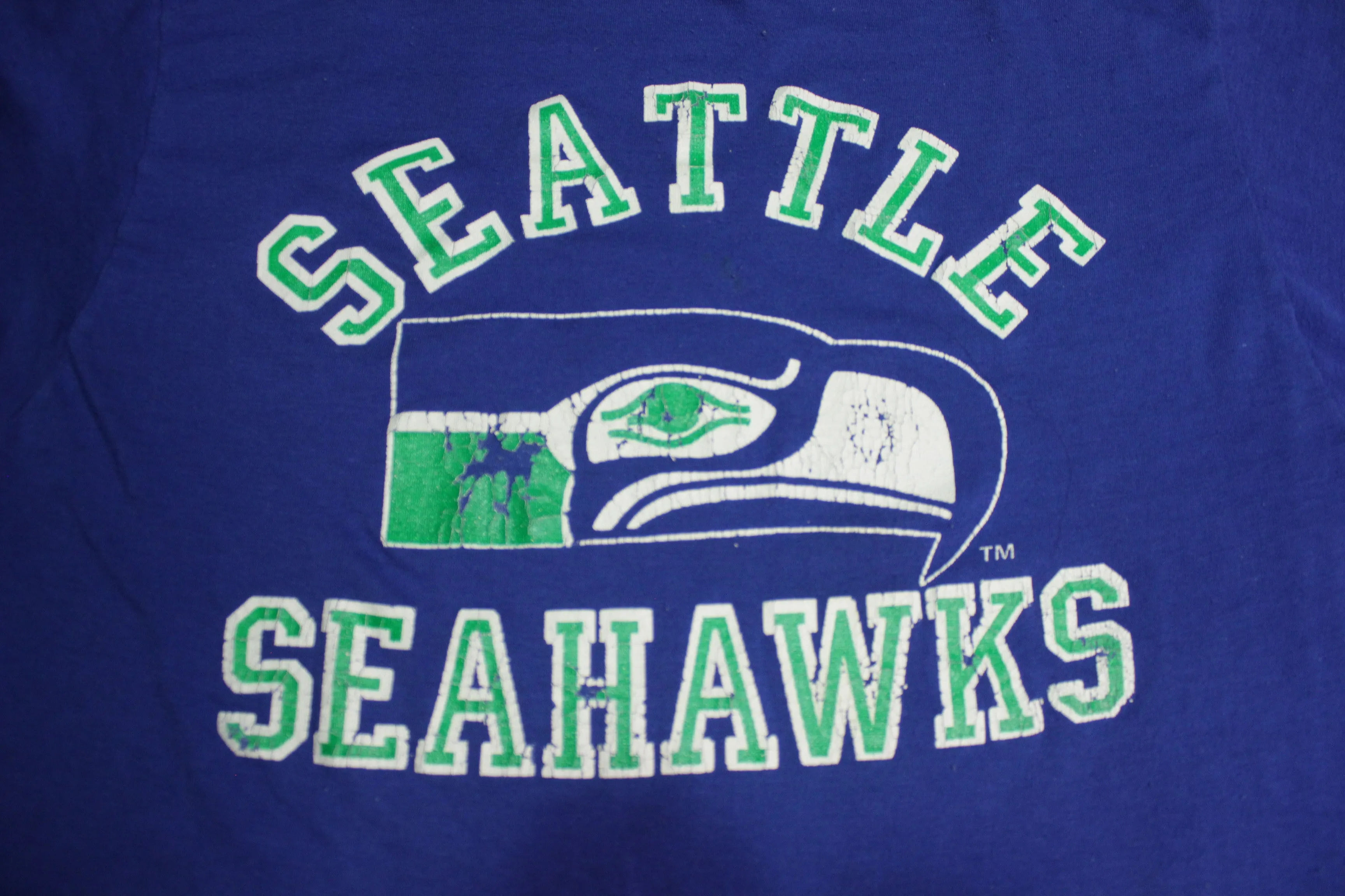 Seattle Seahawks Vintage 80's Logo 7 Made in USA Single Stitch T-Shirt