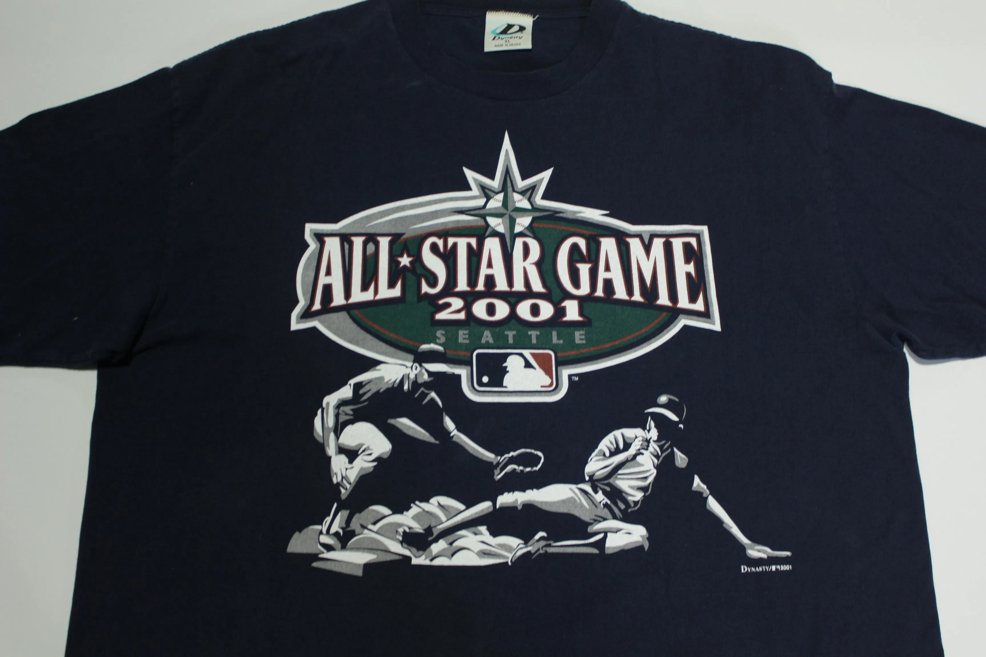 Seattle WA 2001 MLB Baseball All Star Game Vintage Y2K Dynasty T-Shirt