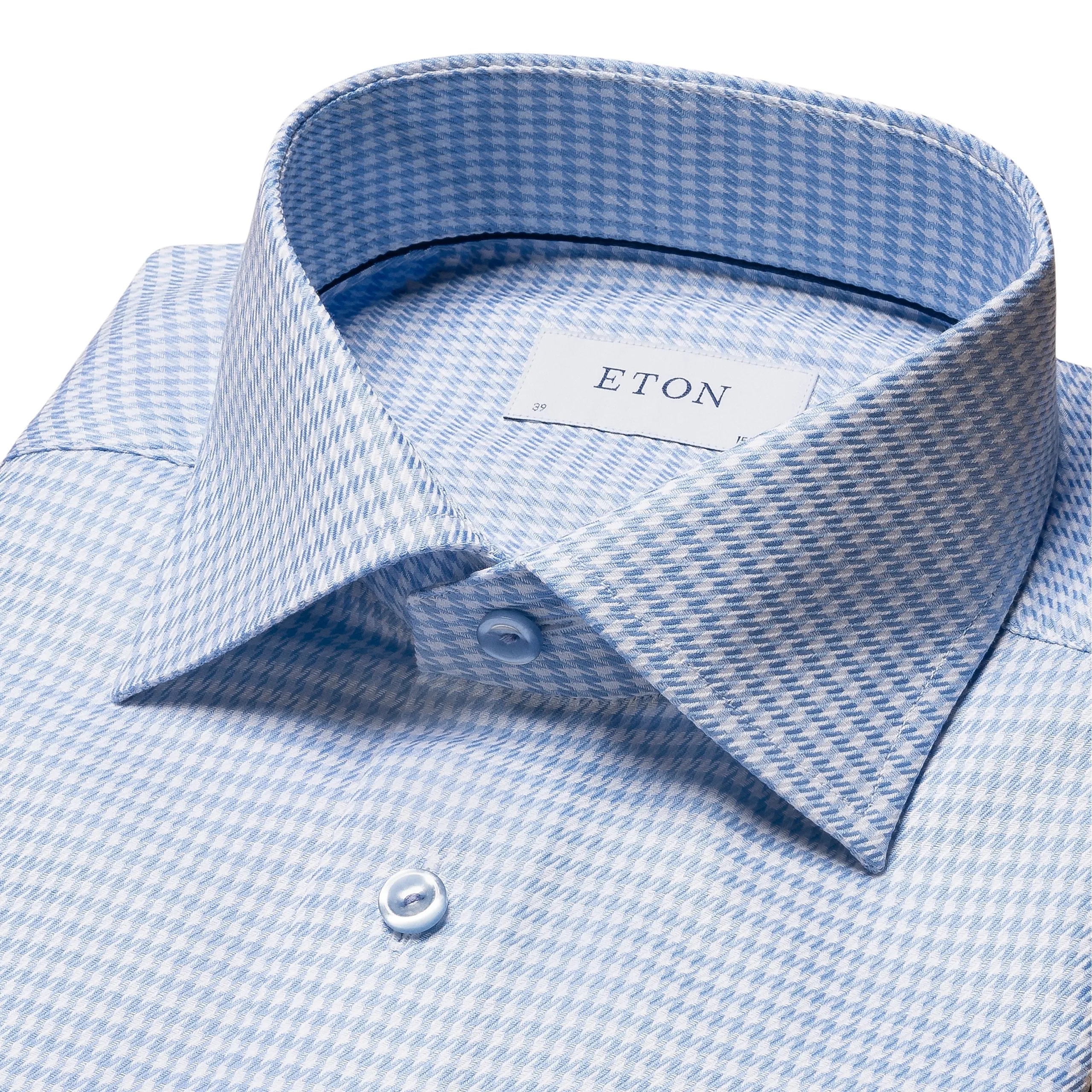 Slim Fit - Houndstooth Print Signature Twill Shirt