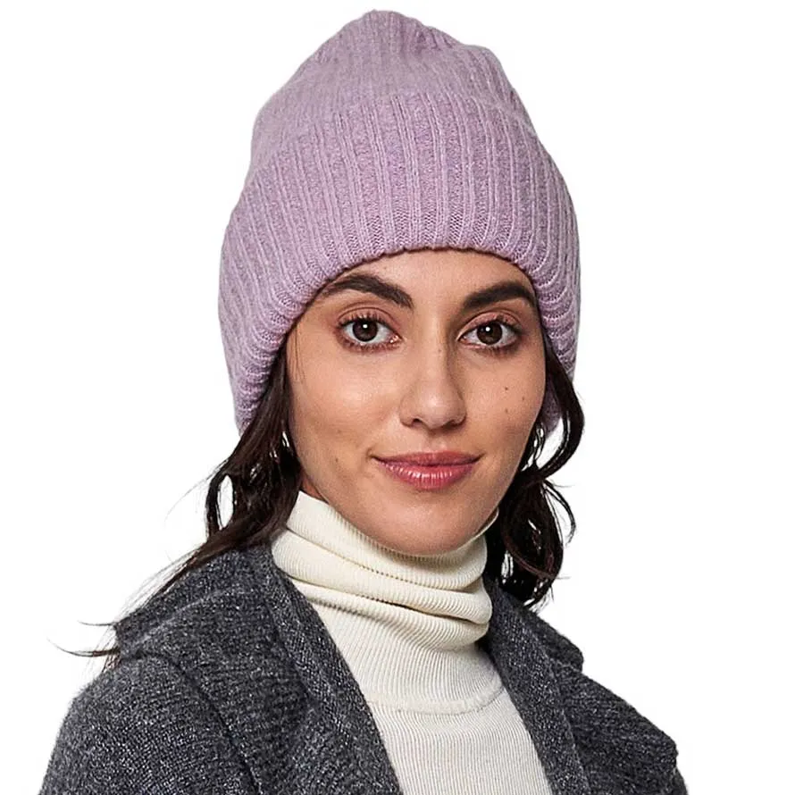 Solid Knitted Beanie Hat