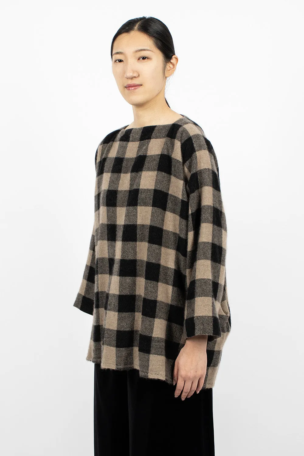 Square Check Shirt Brown/Black