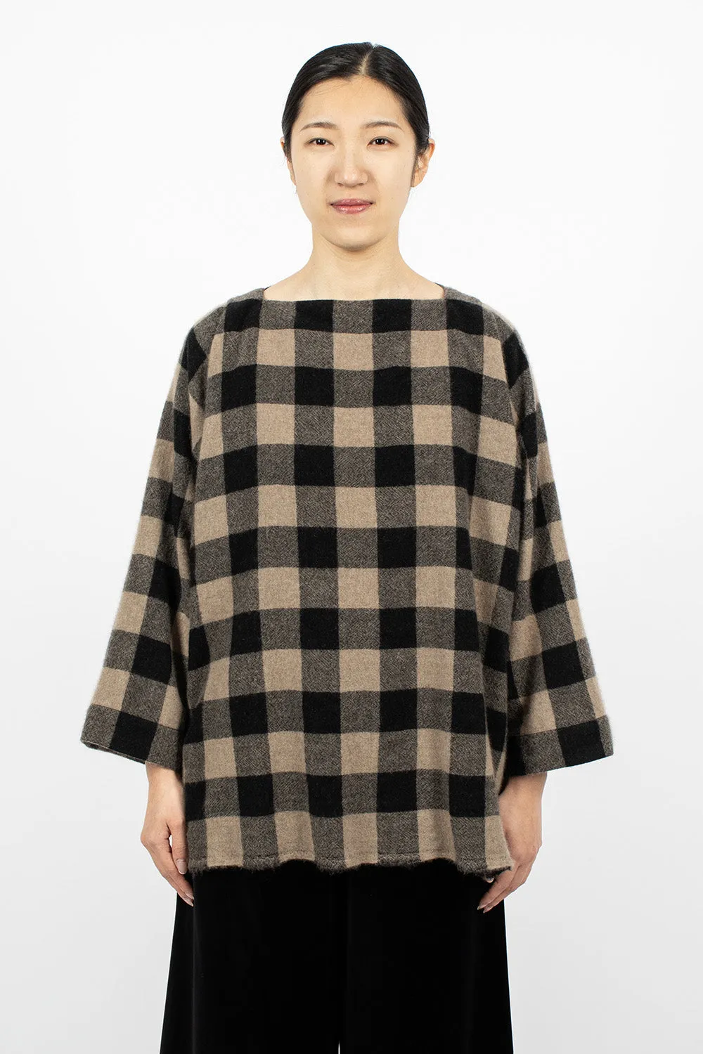 Square Check Shirt Brown/Black