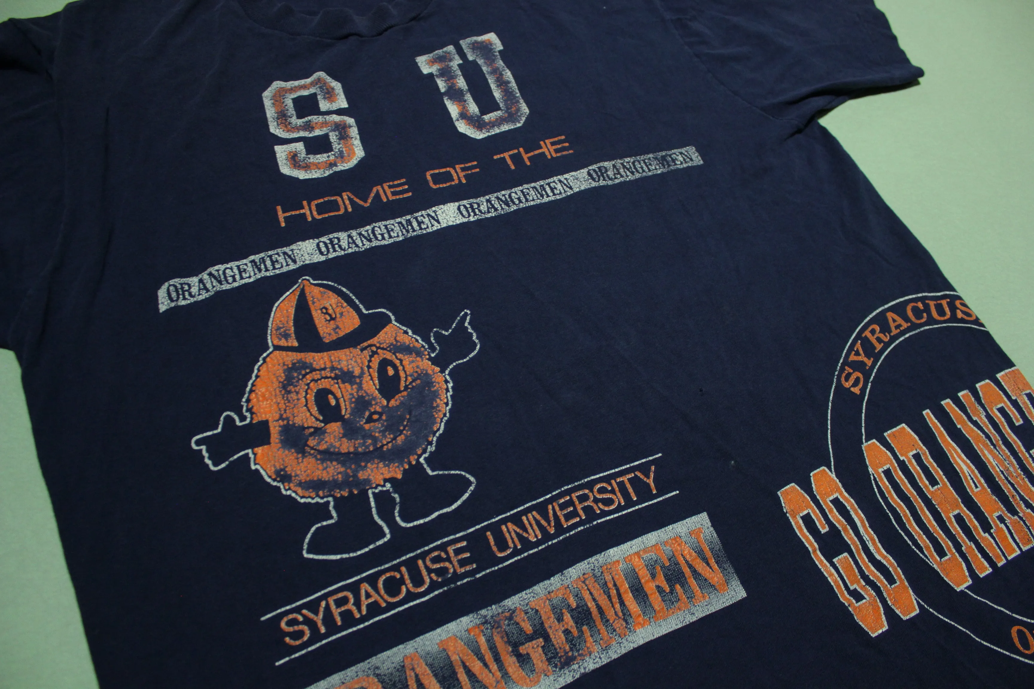 SU Syracuse University Home of the Orangemen Vintage 80's 90's Single Stitch T-Shirt