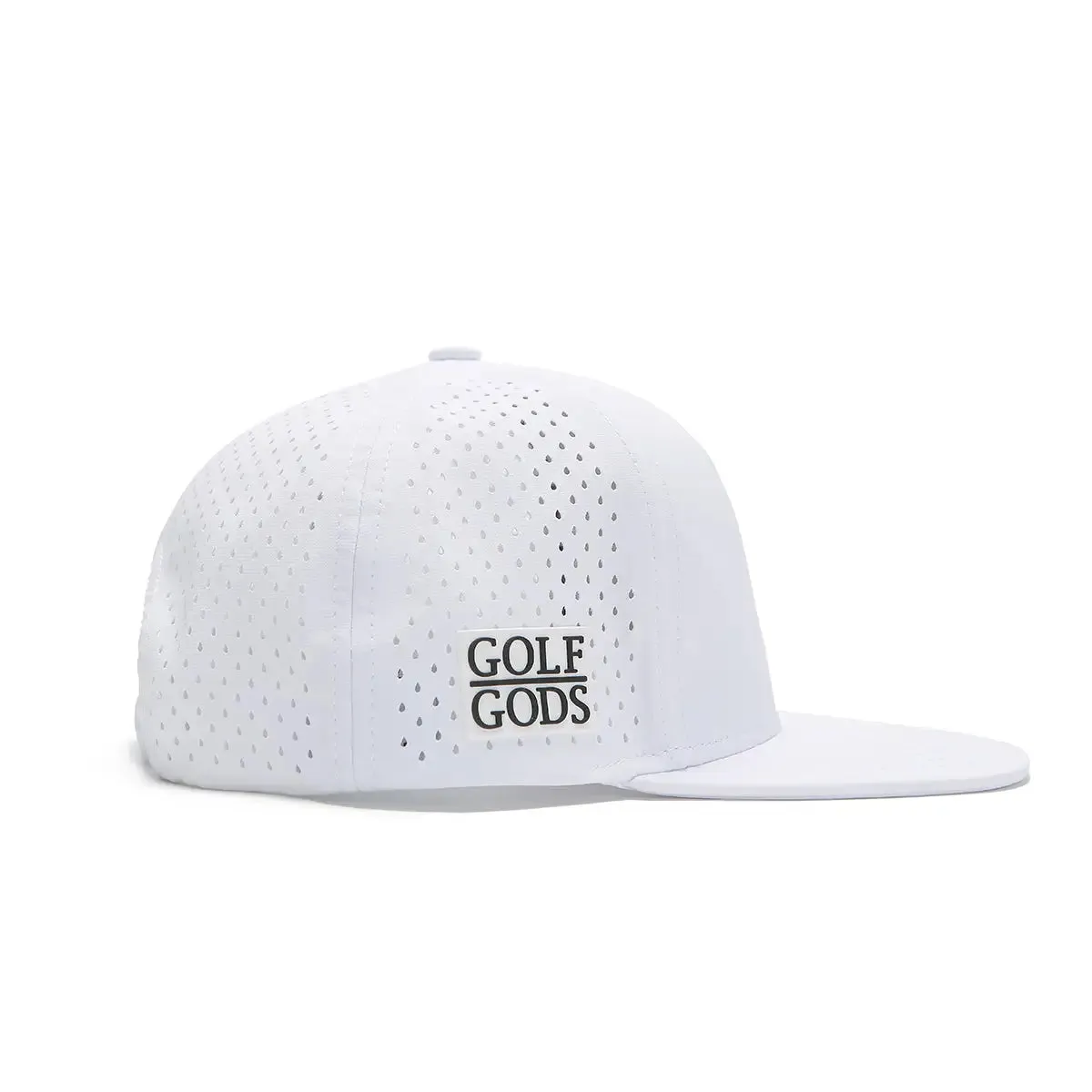 TOUR PRO Golf Fans Hat in White with Flat Brim