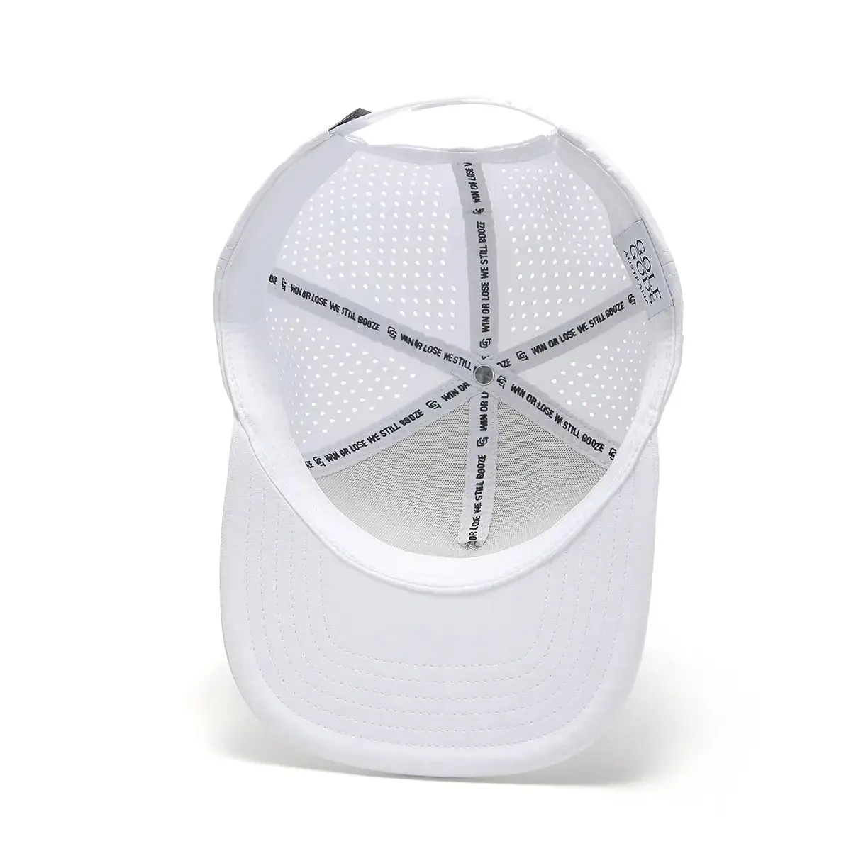 TOUR PRO Golf Fans Hat in White with Flat Brim