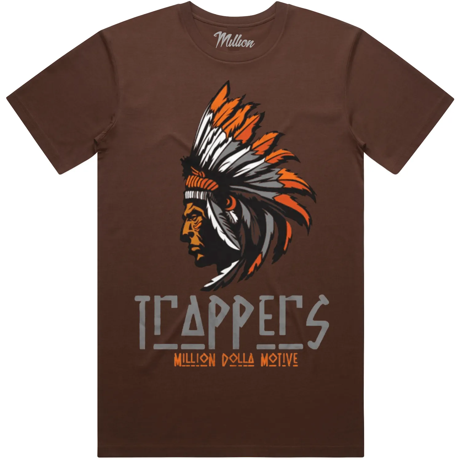 TRAPPERS (orange) : Brown Sneaker Tees Shirt