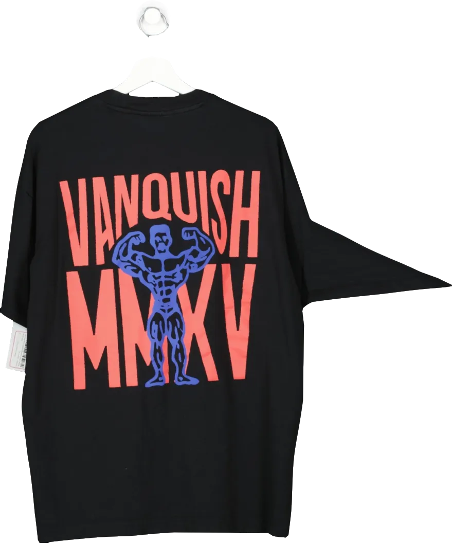 Vanquish Black Muscle Oversized T Shirt UK L