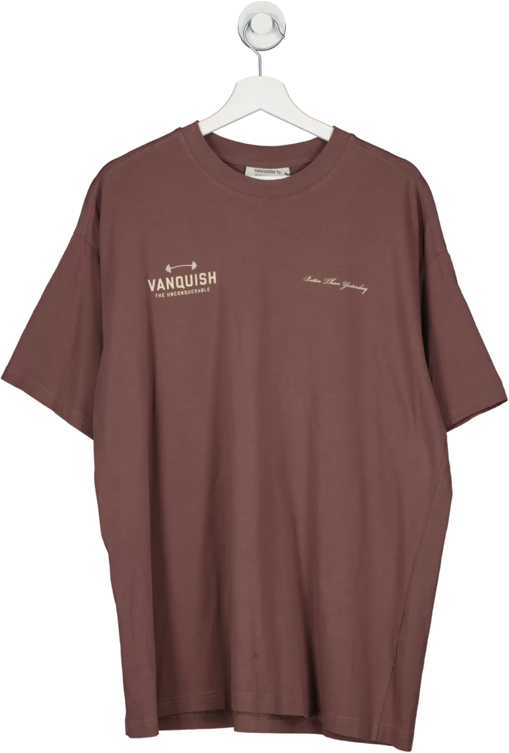 Vanquish Brown Fitness Oversize T Shirt UK L