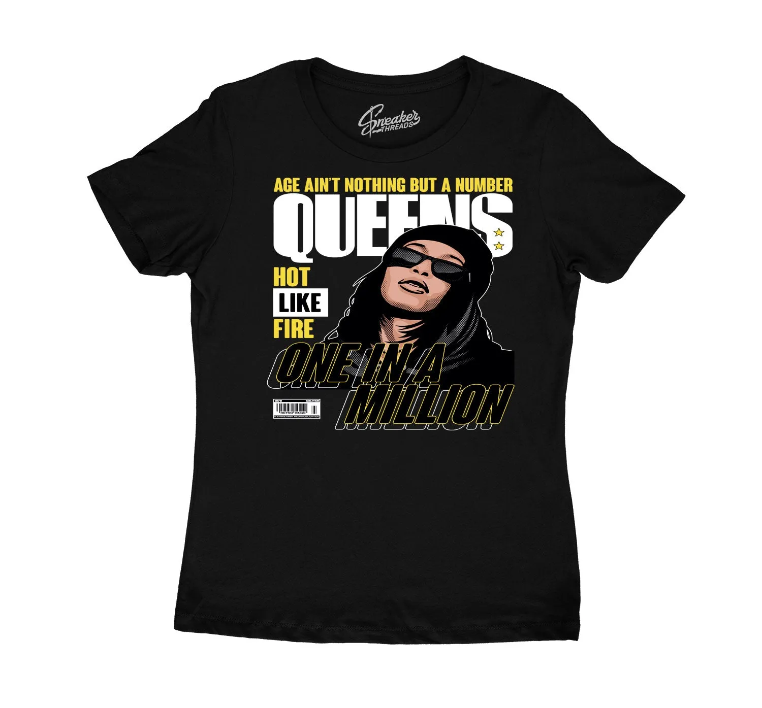 Womens Lightning 4 Shirt - Queens - Black