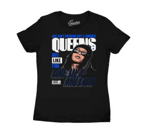 Womens Racer Blue 5 Shirt - Queens - Black