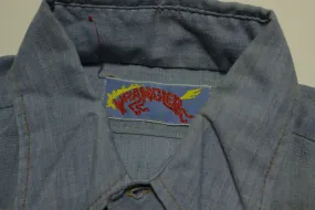 Wrangler Vintage 70's Horse Tag Chambray Button Up Work Shirt