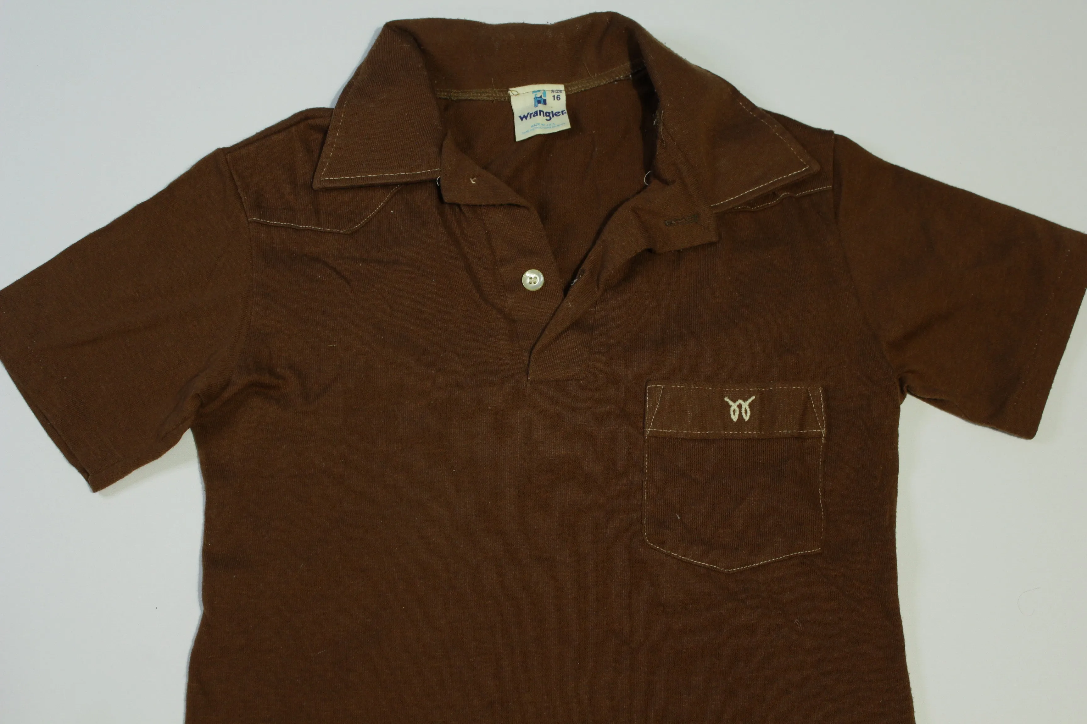 Wrangler Western Vintage 80's Short Sleeve Polo Shirt